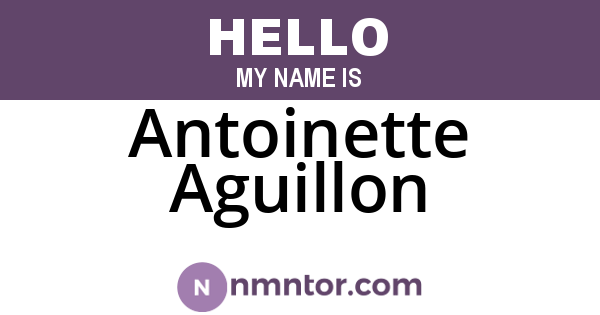Antoinette Aguillon