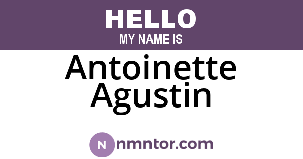 Antoinette Agustin