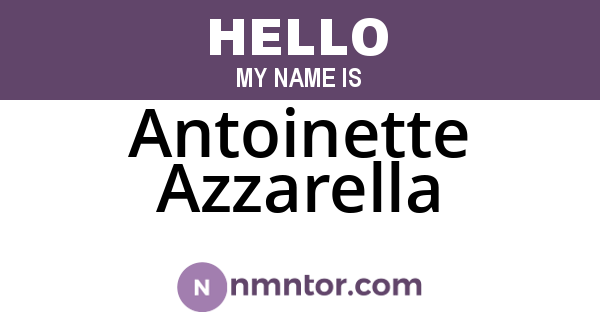 Antoinette Azzarella