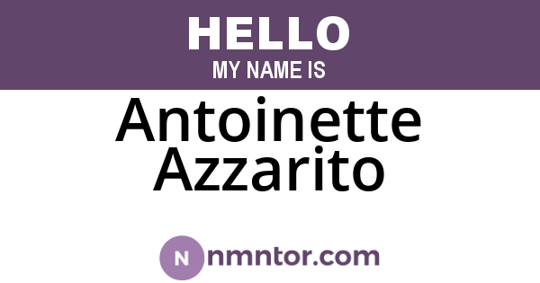 Antoinette Azzarito