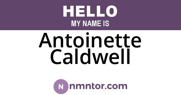 Antoinette Caldwell