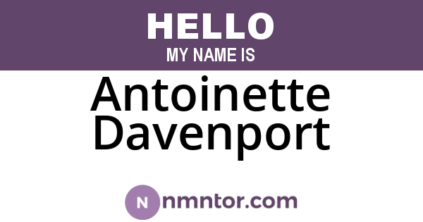 Antoinette Davenport