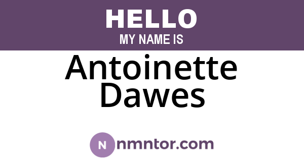 Antoinette Dawes