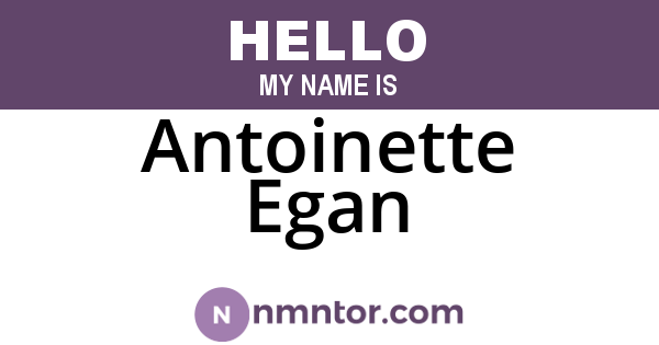Antoinette Egan