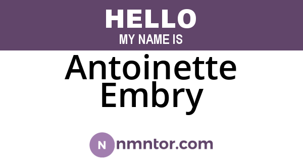 Antoinette Embry