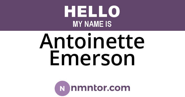 Antoinette Emerson