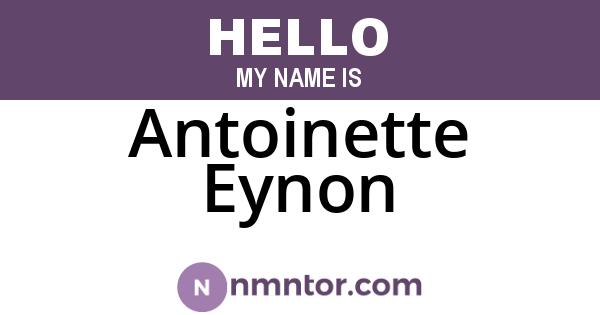 Antoinette Eynon