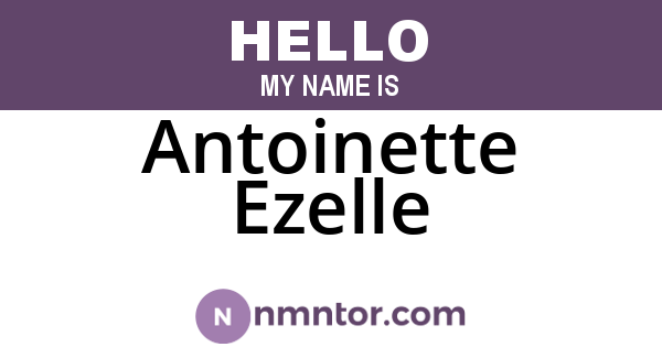 Antoinette Ezelle