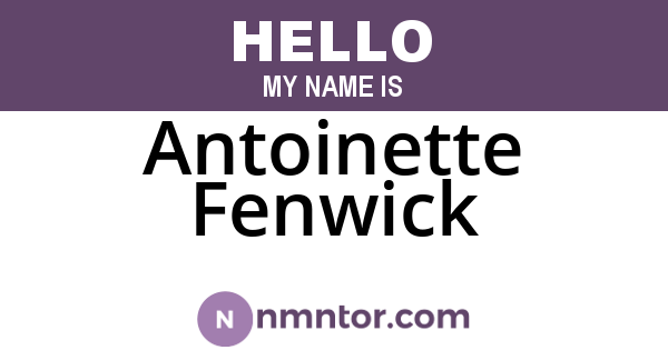 Antoinette Fenwick