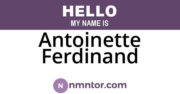 Antoinette Ferdinand