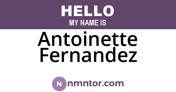 Antoinette Fernandez