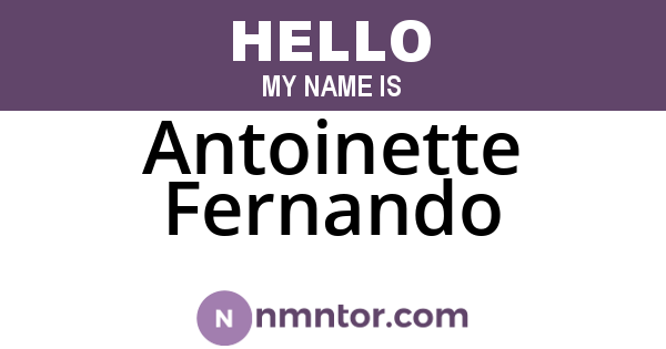 Antoinette Fernando