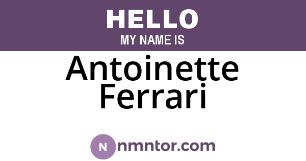 Antoinette Ferrari