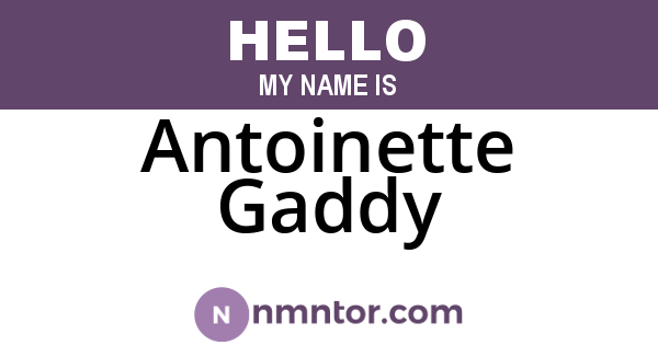 Antoinette Gaddy