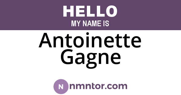 Antoinette Gagne