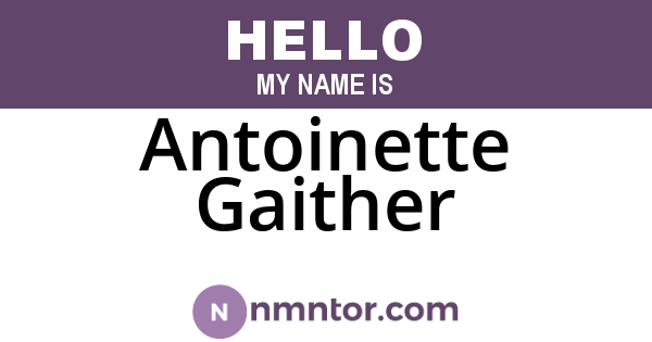 Antoinette Gaither