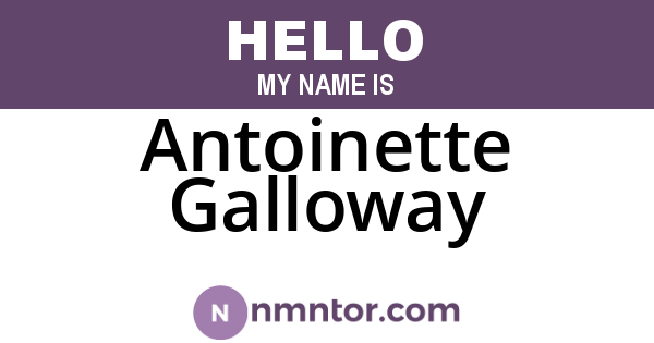 Antoinette Galloway