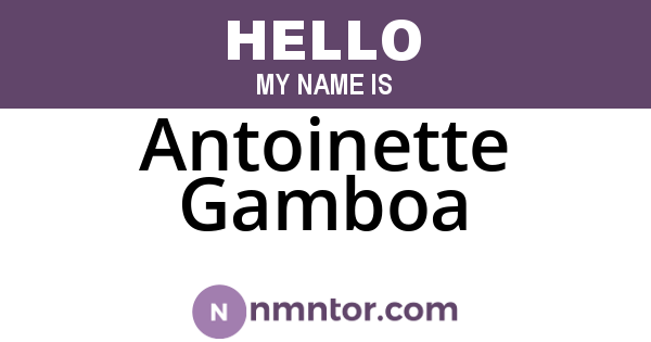 Antoinette Gamboa