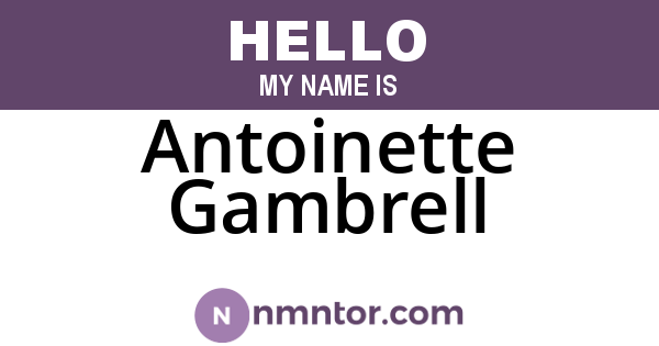 Antoinette Gambrell