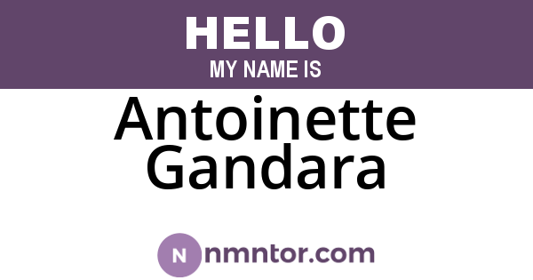 Antoinette Gandara