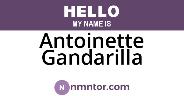 Antoinette Gandarilla