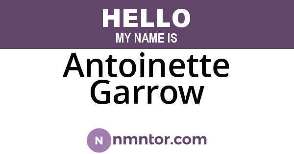 Antoinette Garrow