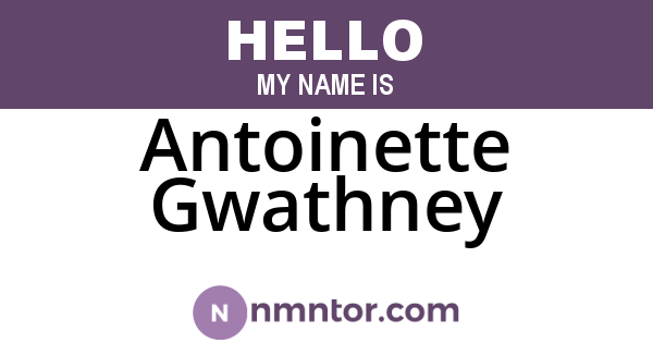 Antoinette Gwathney