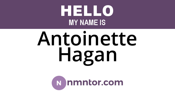 Antoinette Hagan