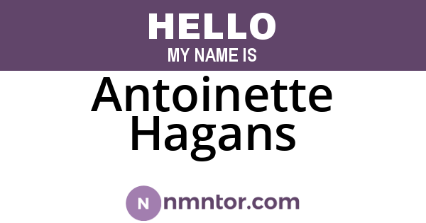 Antoinette Hagans