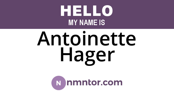 Antoinette Hager
