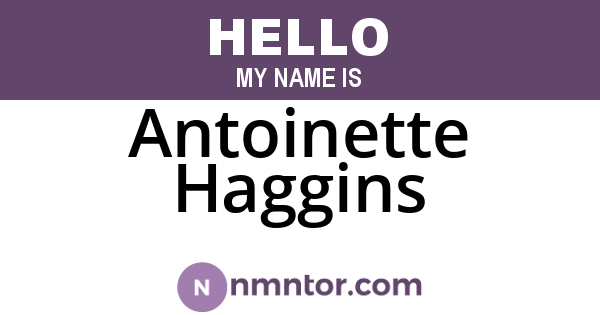 Antoinette Haggins