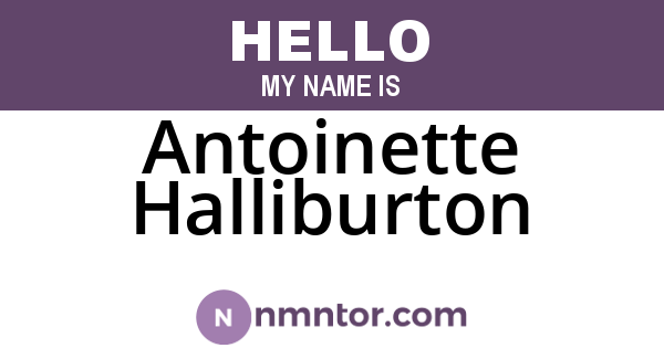 Antoinette Halliburton