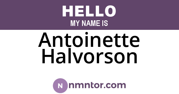Antoinette Halvorson