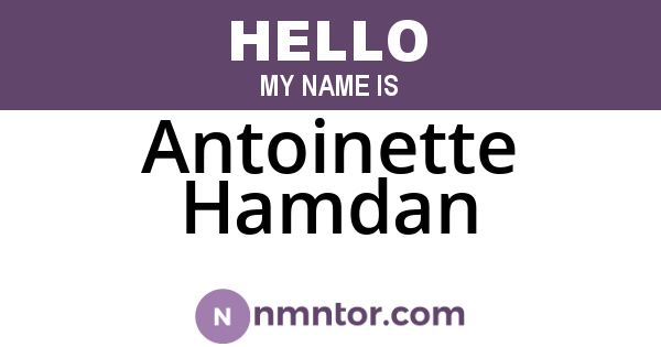 Antoinette Hamdan