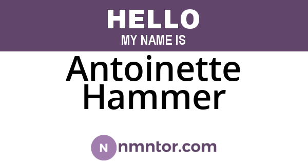 Antoinette Hammer