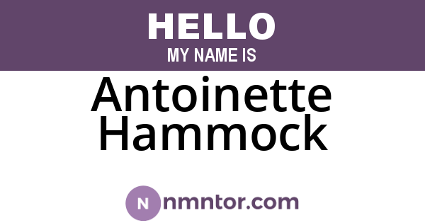 Antoinette Hammock