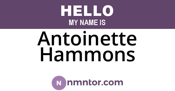 Antoinette Hammons