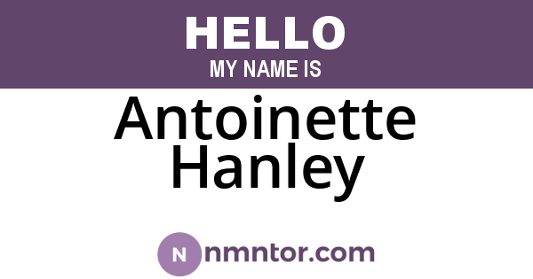 Antoinette Hanley