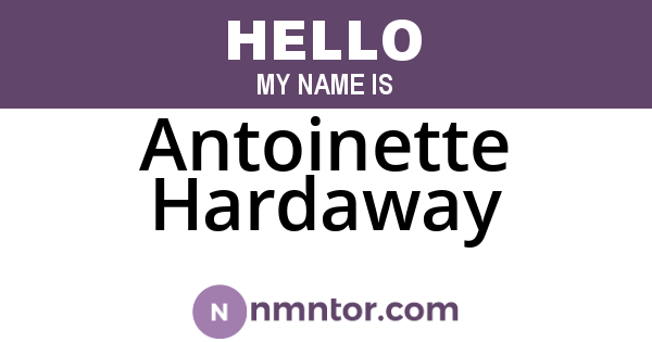 Antoinette Hardaway