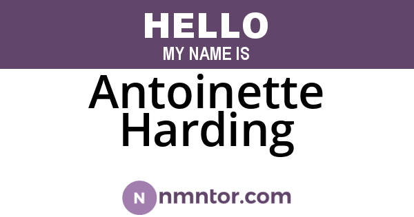 Antoinette Harding