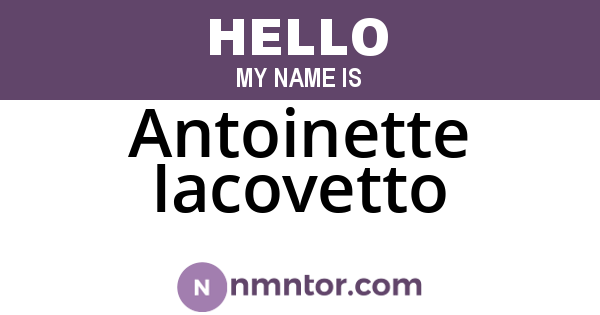 Antoinette Iacovetto