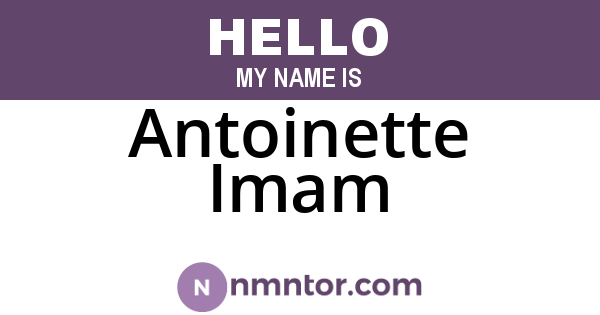 Antoinette Imam