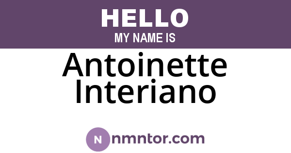 Antoinette Interiano
