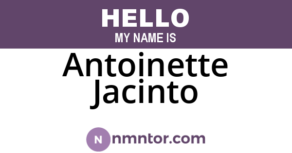 Antoinette Jacinto