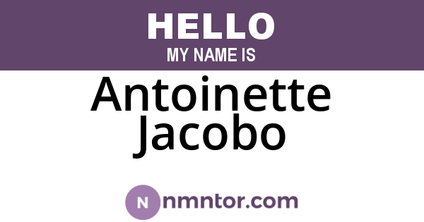Antoinette Jacobo