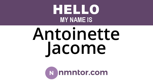 Antoinette Jacome