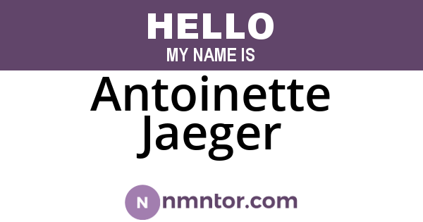 Antoinette Jaeger