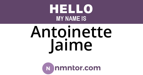 Antoinette Jaime