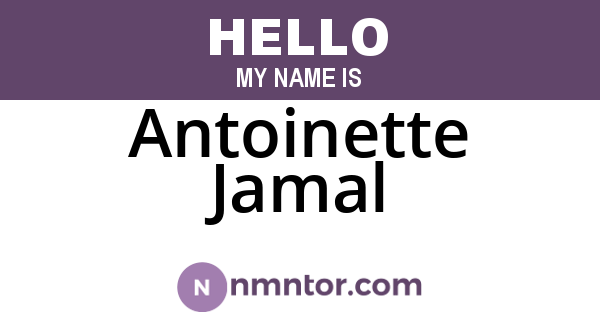 Antoinette Jamal