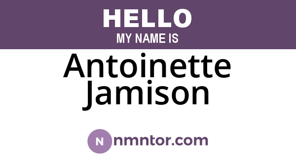 Antoinette Jamison